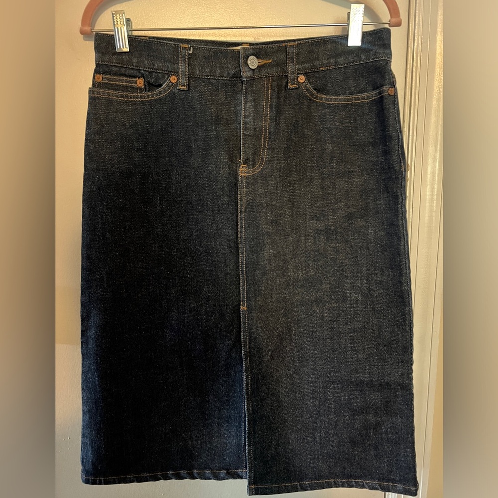 GAP Dark Wash Denim A-Line Skirt